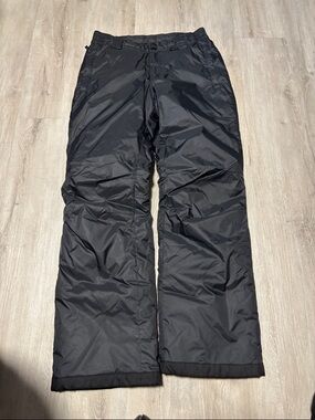Men's Black Insulated Snow Jogger Pants - Water-Resistant Winter Warmth